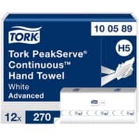 Tork Peakserve  Handdoek H5 Wit 1-laags 100589 12 Stuks à 270 Vellen 
