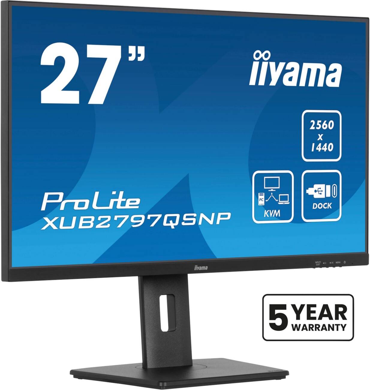 iiyama ProLite XUB2797QSNP‑B1 27" Monitor Quad HD IPS LED 1 ms