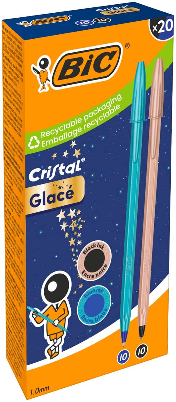 BIC Balpen Kleurenassortiment 0,32 mm Medium Balpen Navulbaar 20 Stuks