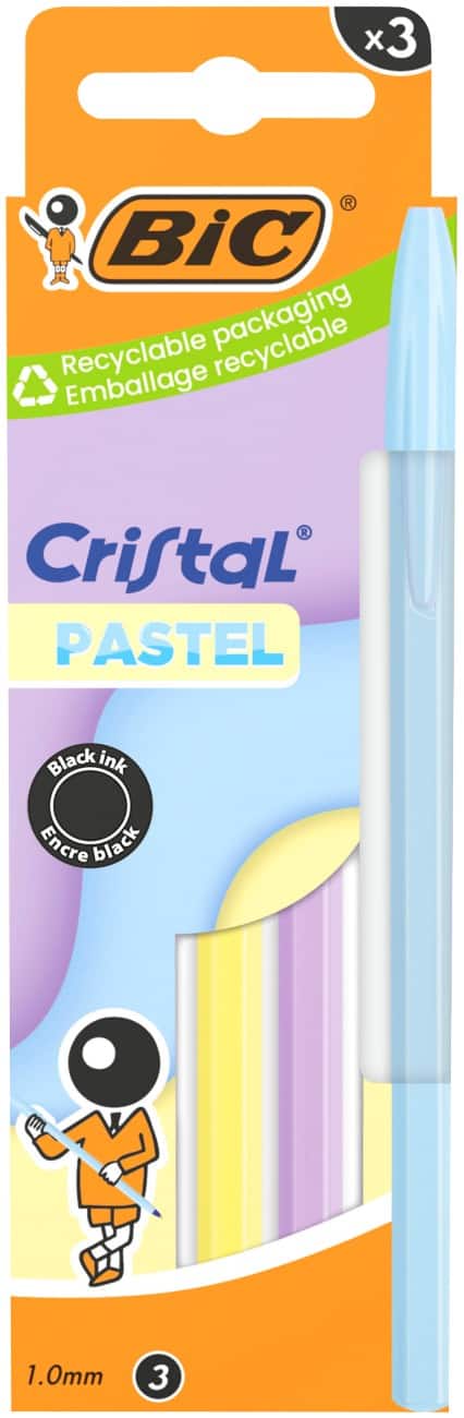 BIC Balpen Zwart 0,32 mm 3 Stuks