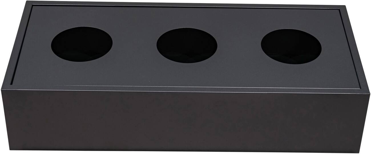 euroseats Plantenbak Metaal 900 x 400 x 200 mm Zwart