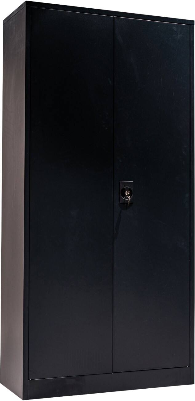 euroseats Draaideurkast Metaal 4 Legborden 900 x 400 x 1,850 cm Zwart