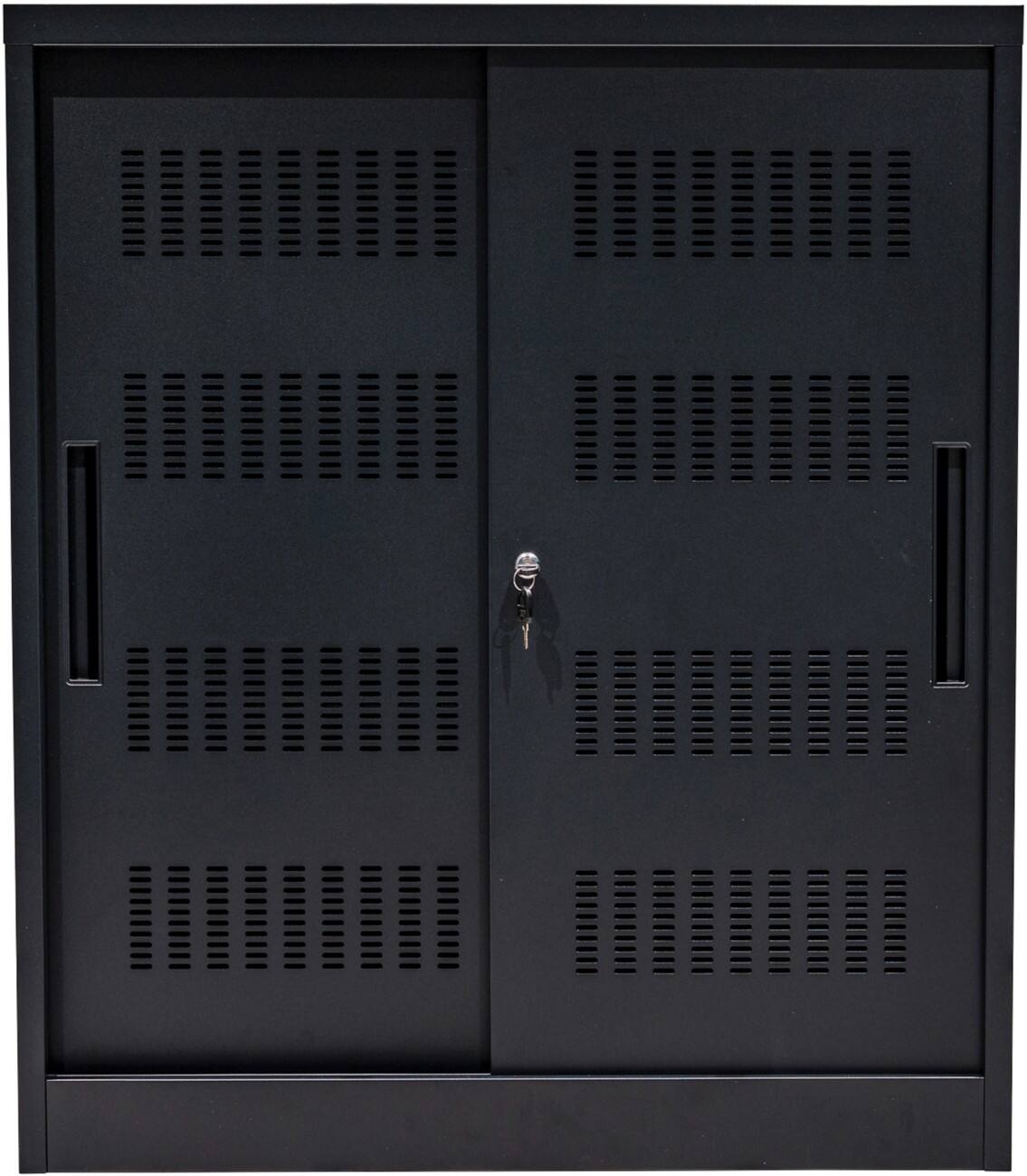 euroseats Kast met schuifdeuren Metaal 900 x 400 x 1,050 cm Zwart