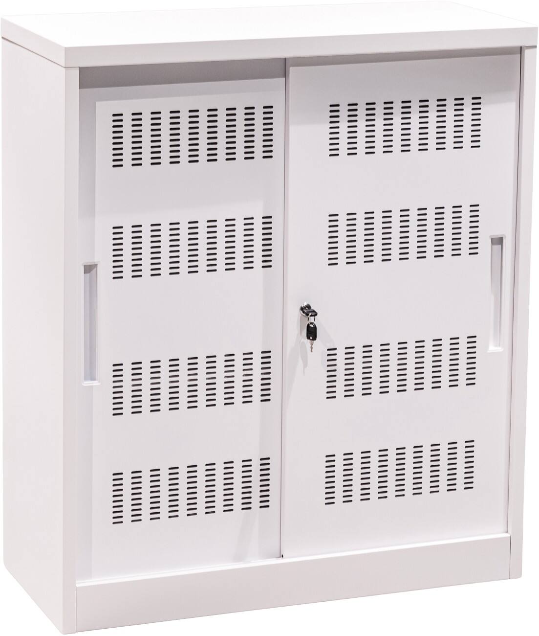 euroseats Kast met schuifdeuren Metaal 900 x 400 x 1,050 cm Wit
