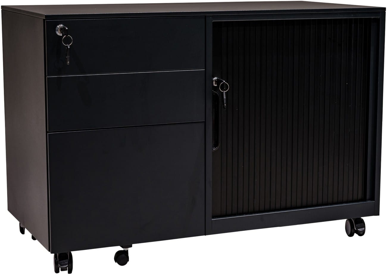 euroseats Roldeurkast Metaal 900 x 450 x 615 mm Zwart