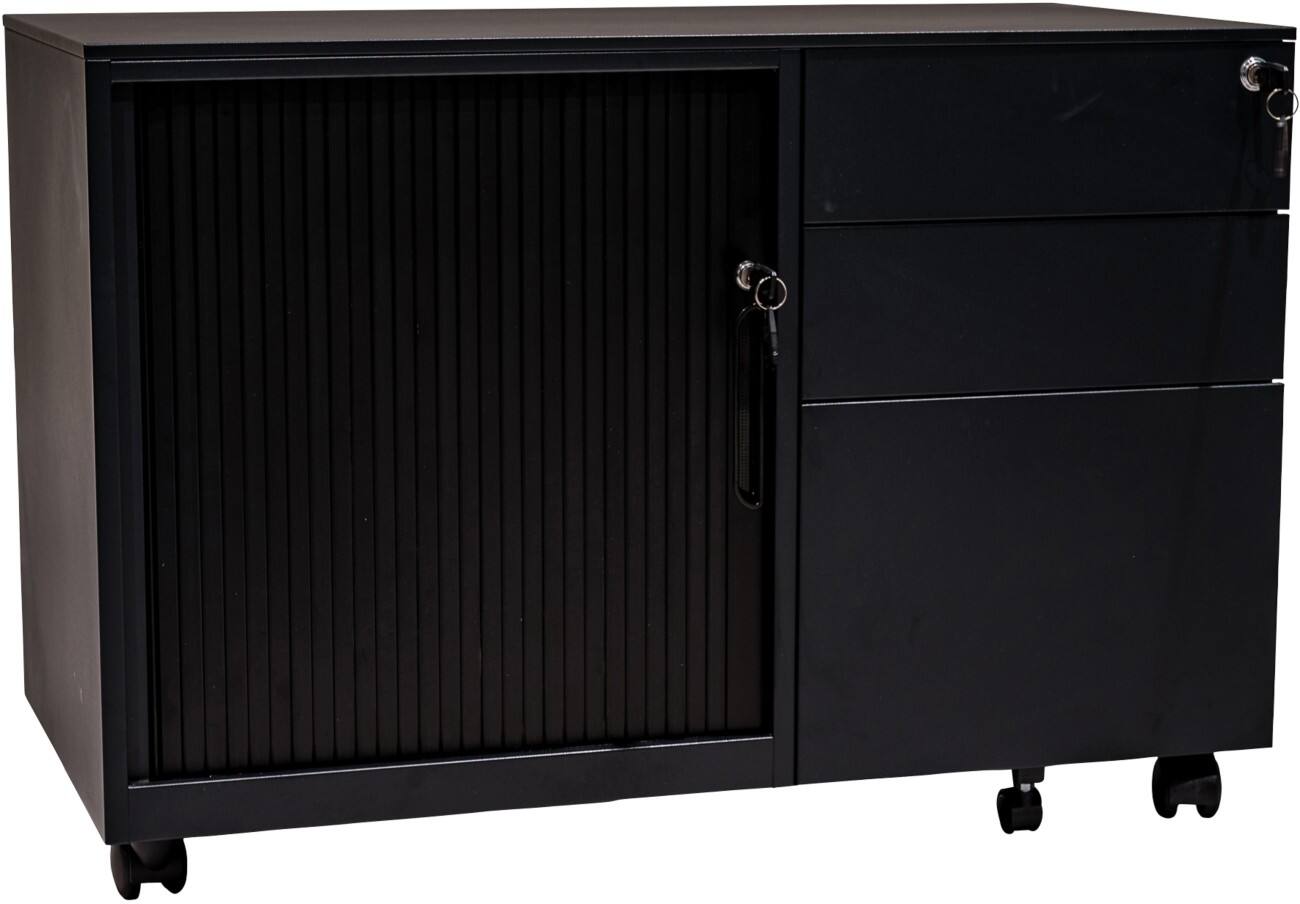 euroseats Roldeurkast Metaal 900 x 450 x 615 mm Zwart