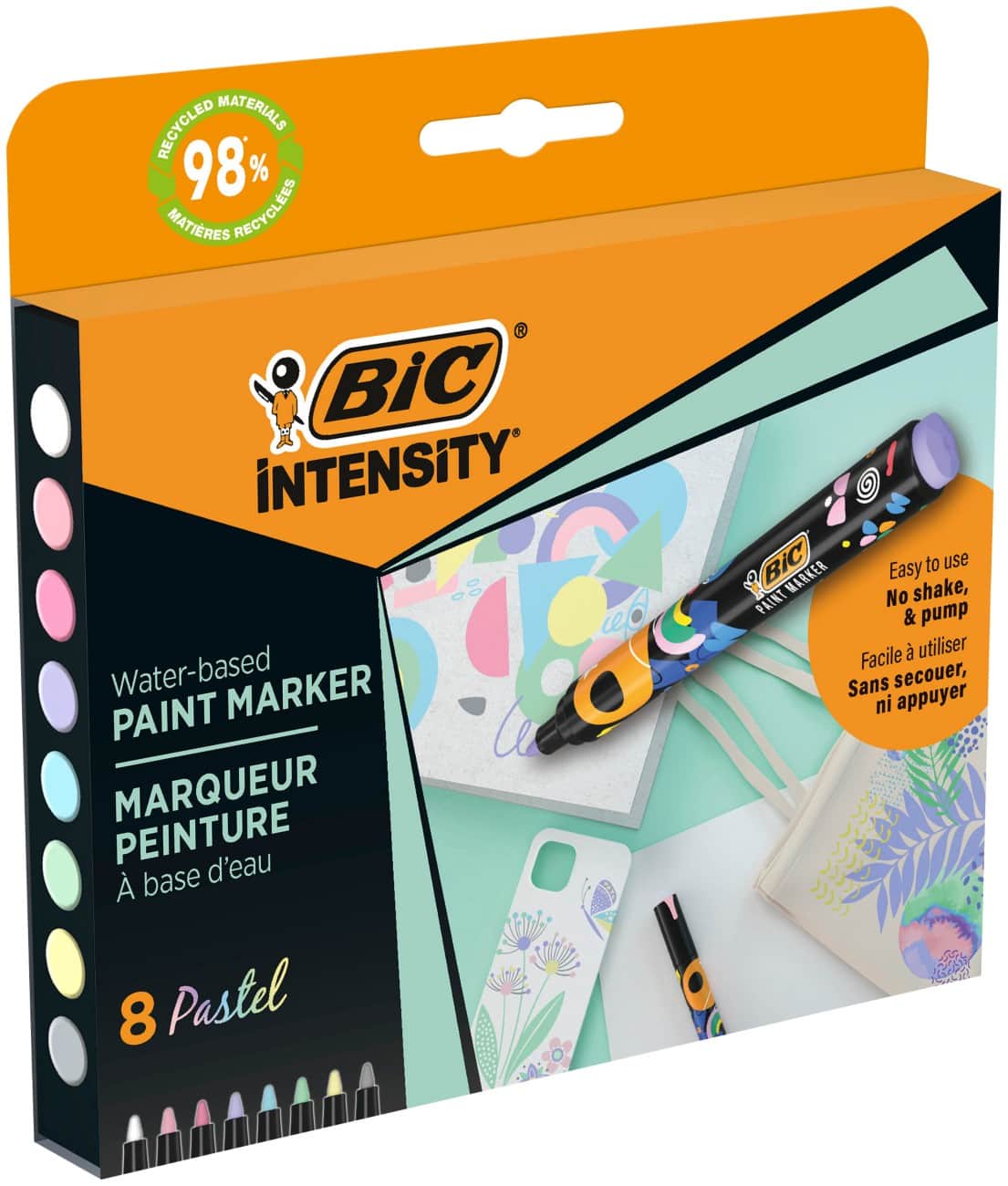 BIC Permanent Lakmarker Kleurenassortiment Medium Kegelvormig 2,3 mm 8 Stuks