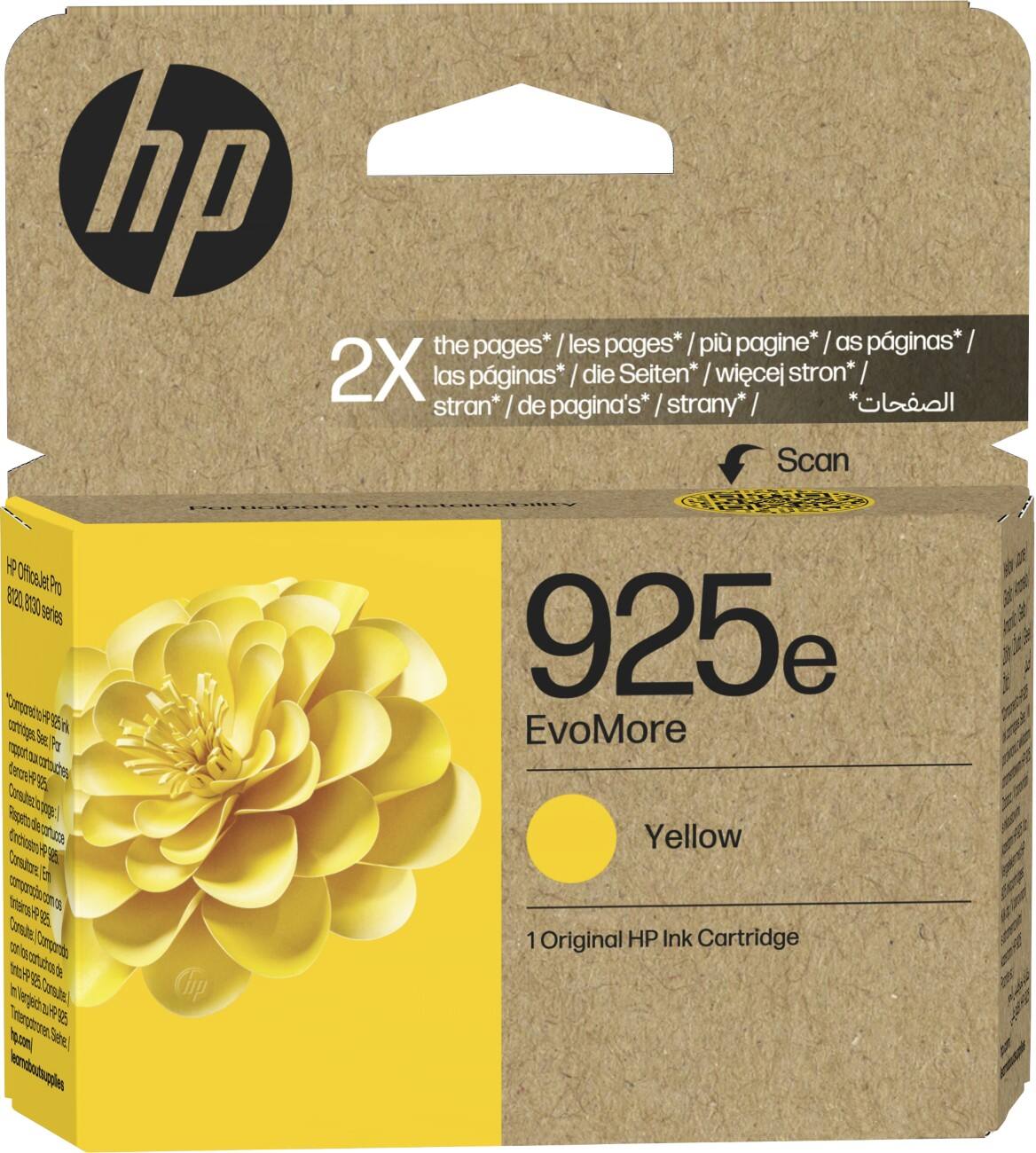 HP Originele Inktcartridge 925e EvoMore geel hoog rendement 800 pagina’s 4K0W2PE