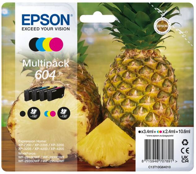 Epson C13T10G64010 Origineel Inktcartridge C13T10G64010 Zwart, magenta, geel, cyaan 4 Stuks