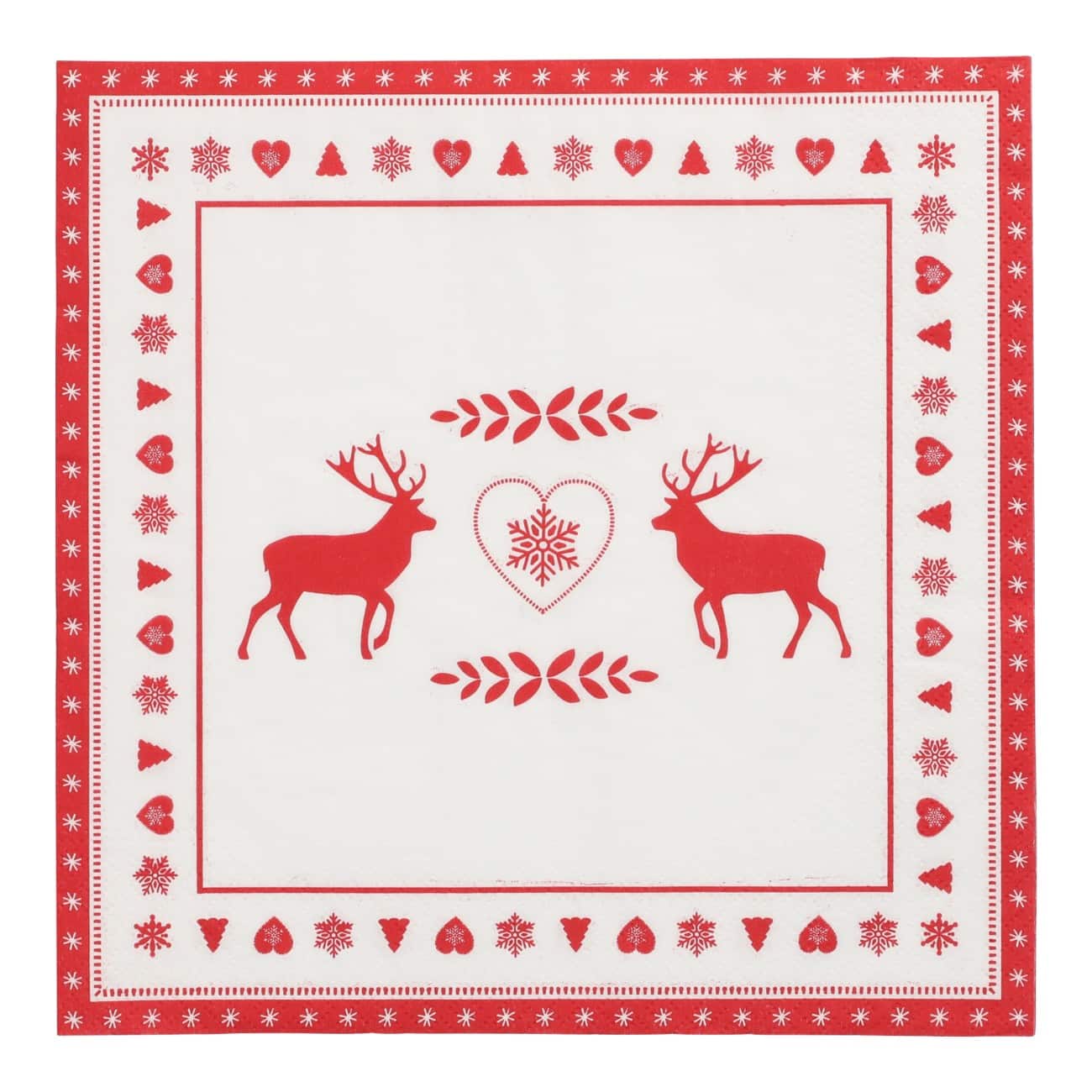 PAPSTAR Servetten Kerst-rendieren 3-laags 40 x 40 cm 20 Stuks
