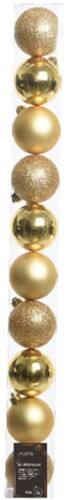 DECORIS Kerstbal Breukvast Goud 6 cm 10 Stuks