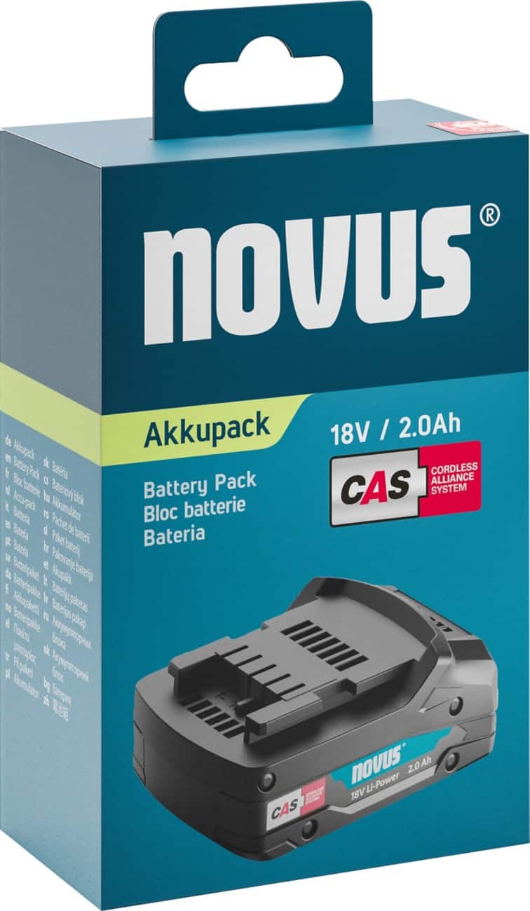 Novus CAS 18 V / 2.0 Ah LiHD Batterij voor J-550 en J-551