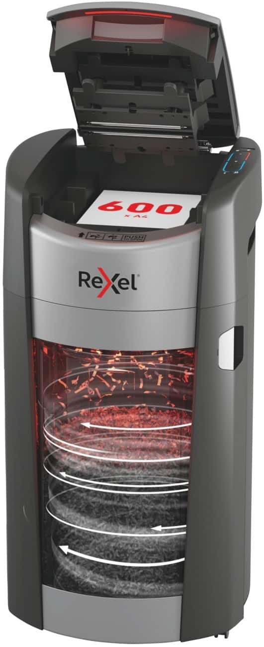 Rexel ShredMax Autofeed+ Papierversnipperaar 660 Vellen Snippers Veiligheidsniveau P-4 50 L