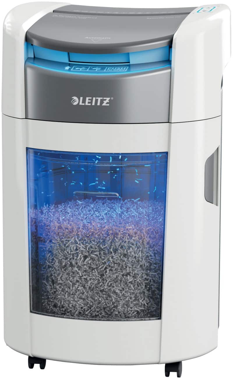 Leitz IQ Autofeed OptiMax Papierversnipperaar 220 Vellen Snippers Veiligheidsniveau P-4 21 liter
