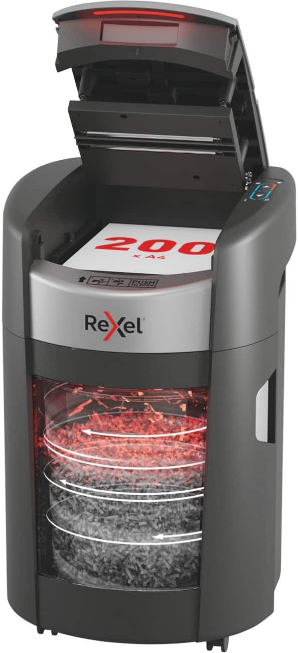 Rexel ShredMax Autofeed+ Papierversnipperaar 220 Vellen Micro snippers Veiligheidsniveau P-5 21 L