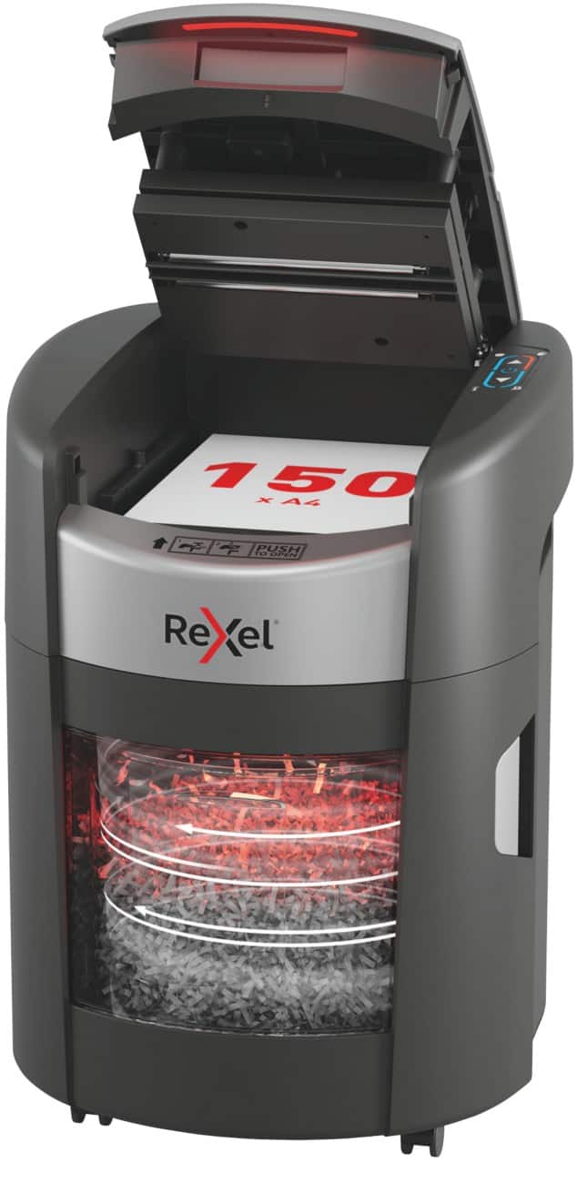 Rexel ShredMax Autofeed+ Papierversnipperaar 165 Vellen Micro snippers Veiligheidsniveau P-5 15 L