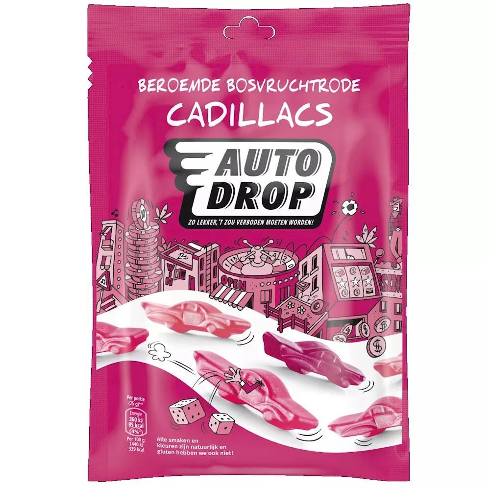 Autodrop Cadillacs Bosvruchten Snoep 150 g