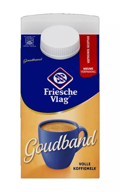 Friesche Vlag Goudband Extra romig Koffiemelk 455 ml