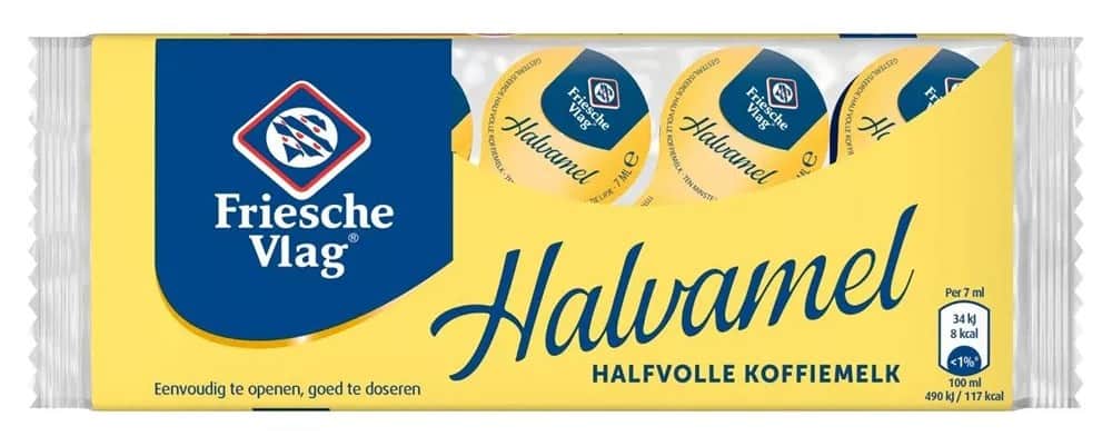 Friesche Vlag Halvamel Koffiemelk-cups 20 Stuks à 7 ml