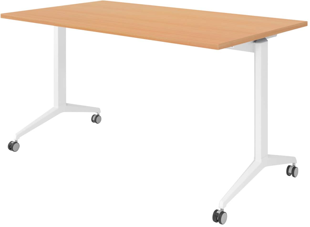 Hammerbacher Klaptafel Beuk Spaanplaat, staal Wit 140 x 800 x 750 mm