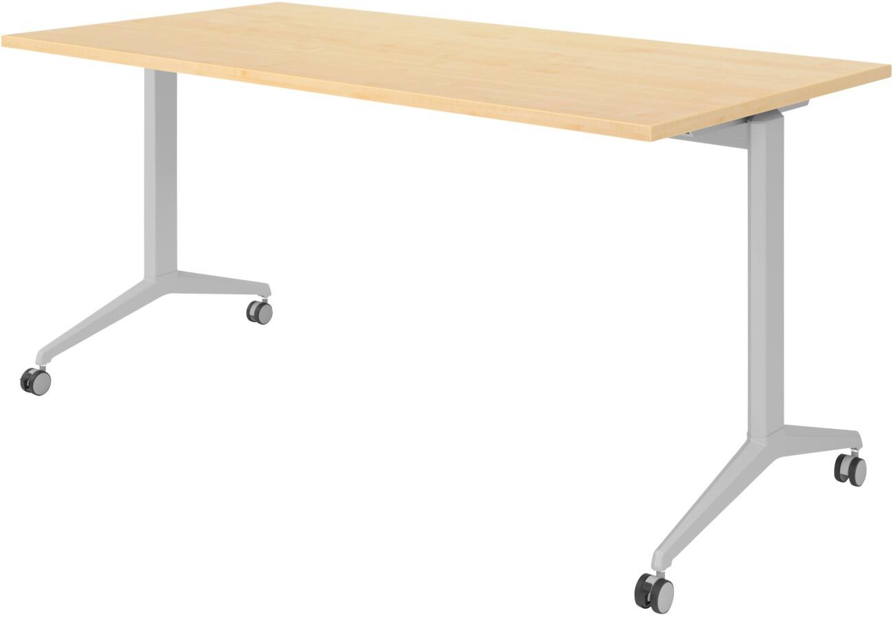 Hammerbacher Klaptafel Spaanplaat, staal Zilver 160 x 800 x 750 mm