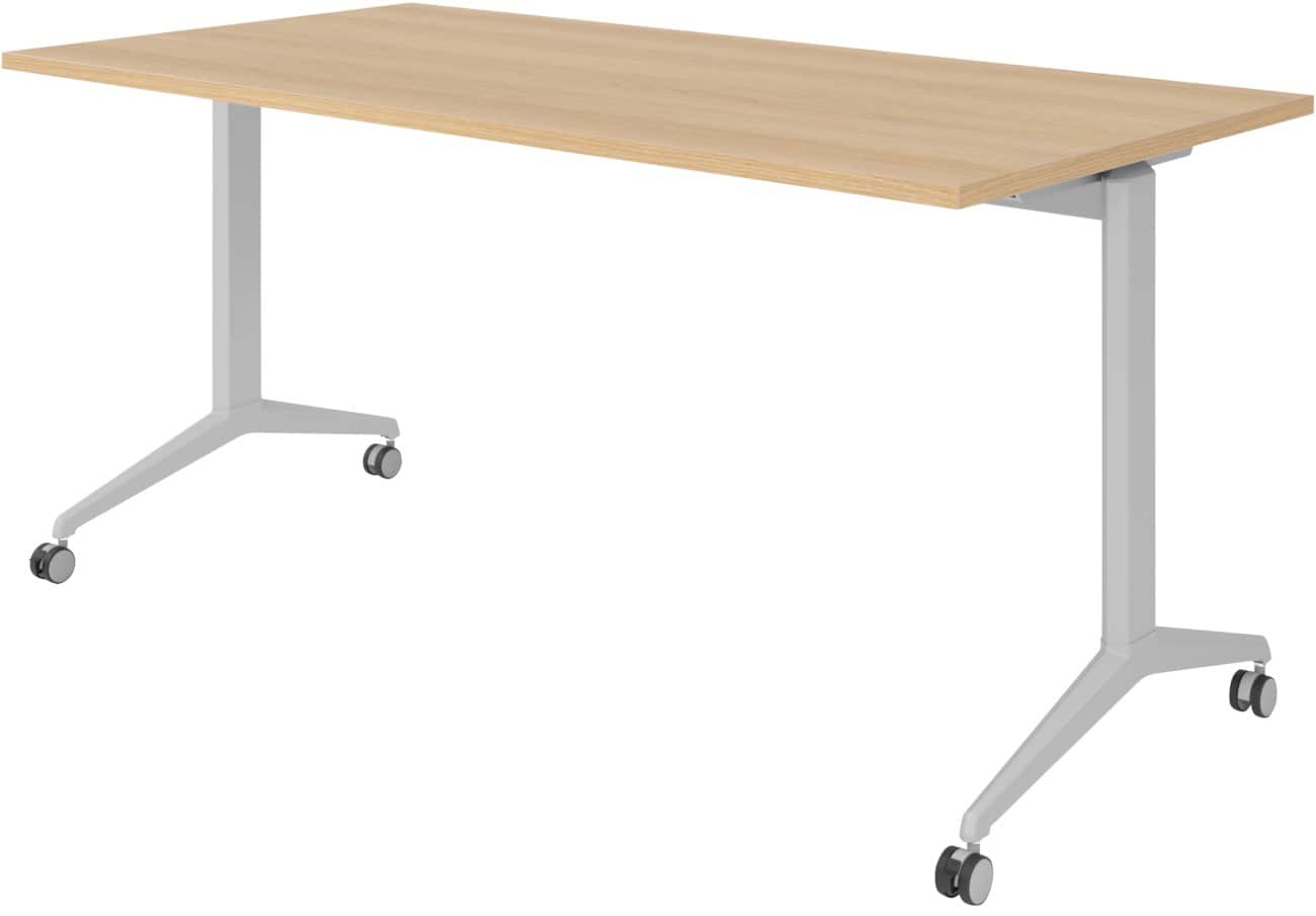 Hammerbacher Klaptafel Spaanplaat, staal Zilver 160 x 800 x 750 mm