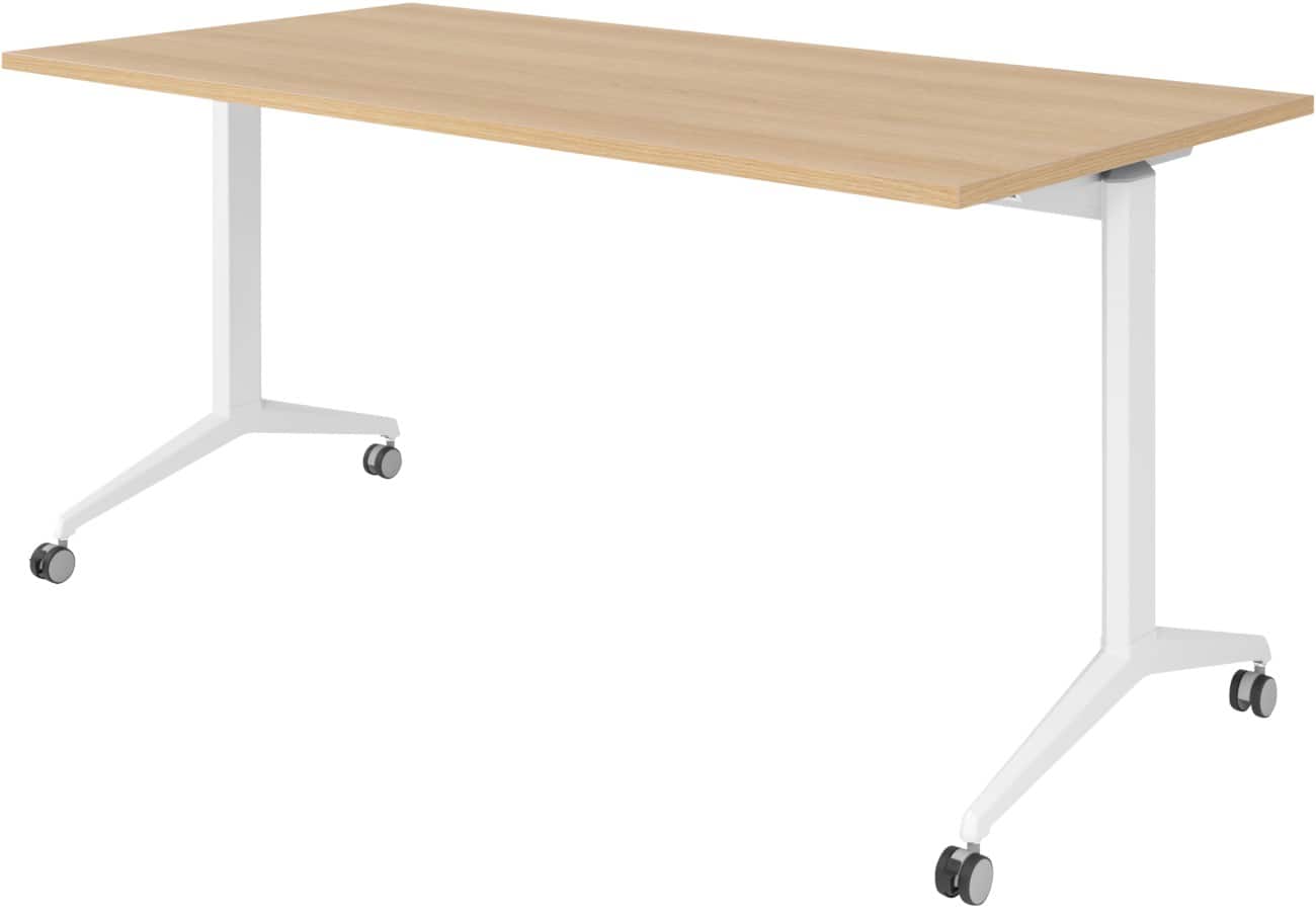 Hammerbacher Klaptafel Spaanplaat, staal Wit 160 x 800 x 750 mm
