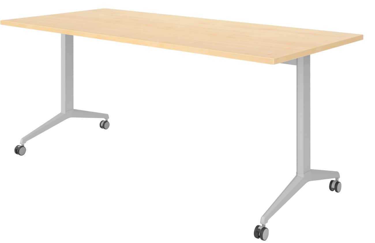 Hammerbacher Klaptafel Spaanplaat, staal Zilver 180 x 800 x 750 mm