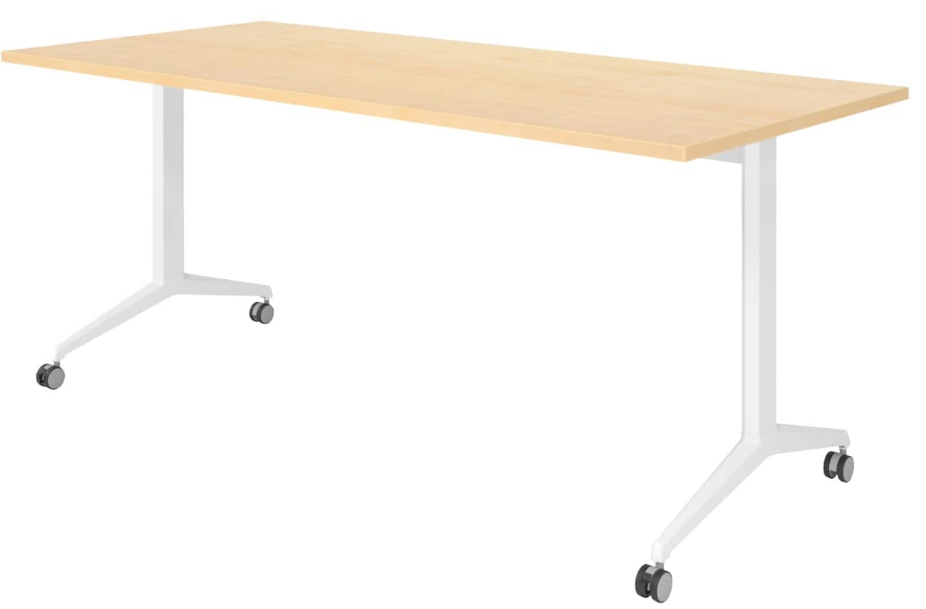 Hammerbacher Klaptafel Spaanplaat, staal Wit 180 x 800 x 750 mm