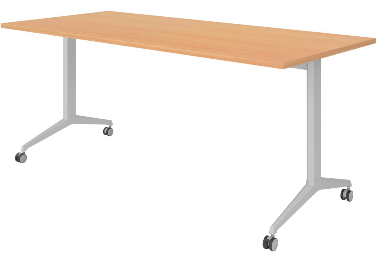 Hammerbacher Klaptafel Beuk Spaanplaat, staal Zilver 180 x 800 x 750 mm