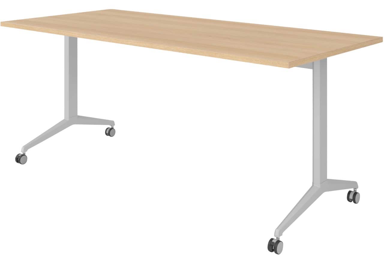 Hammerbacher Klaptafel Spaanplaat, staal Zilver 180 x 800 x 750 mm