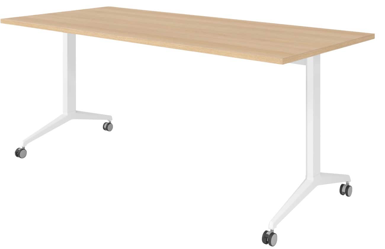Hammerbacher Klaptafel Spaanplaat, staal Wit 180 x 800 x 750 mm