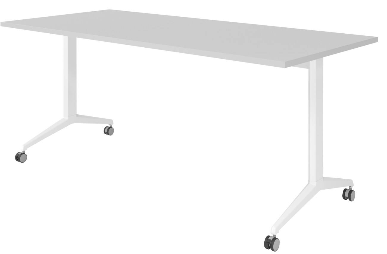 Hammerbacher Klaptafel Spaanplaat, staal Wit 180 x 800 x 750 mm