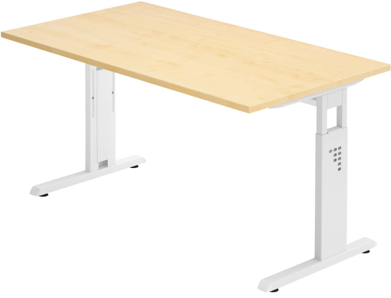 Hammerbacher Hoogteverstelbaar Bureau Rechthoekig C-Voet 1,400 (B) x 800 (D) x 850 (H) mm Spaanplaat, staal