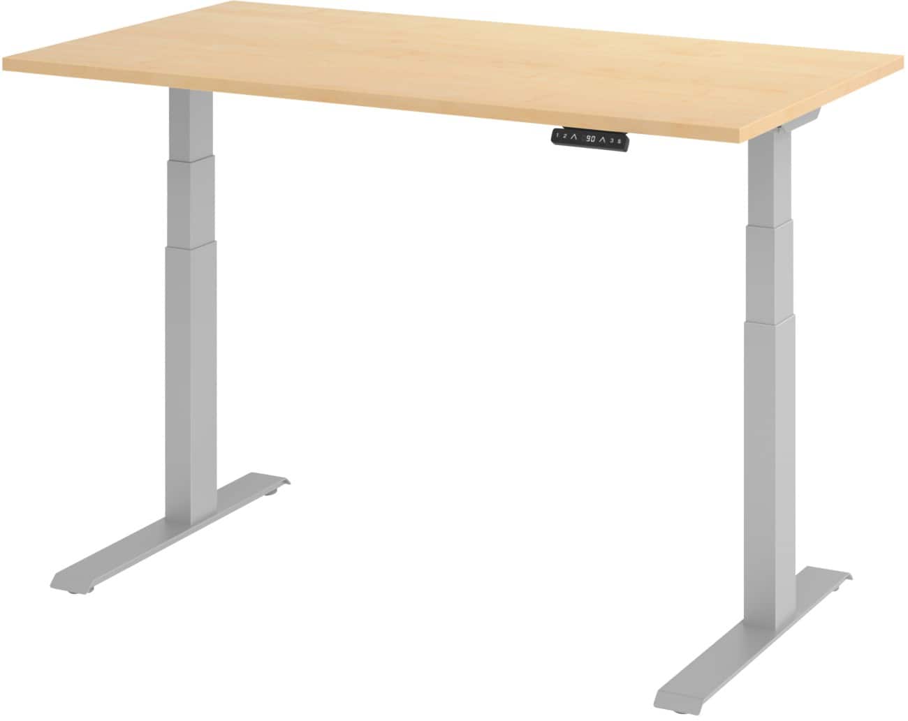 Hammerbacher Elektrisch hoogteverstelbaar Bureau Rechthoekig C-Voet 1,400 (B) x 800 (D) x 1,290 (H) mm Spaanplaat, staal
