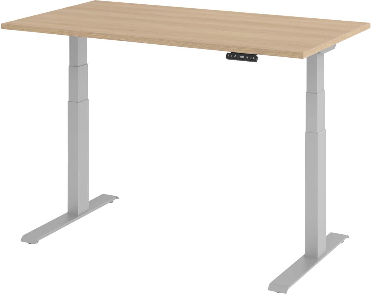 Hammerbacher Elektrisch hoogteverstelbaar Bureau Rechthoekig C-Voet 1,400 (B) x 800 (D) x 1,290 (H) mm Spaanplaat, staal