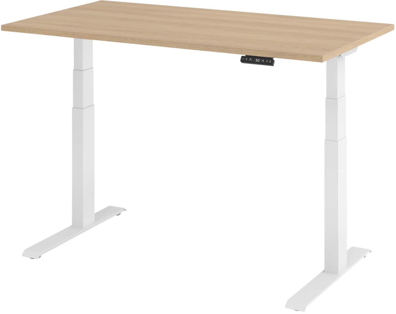 Hammerbacher Elektrisch hoogteverstelbaar Bureau Rechthoekig C-Voet 1,400 (B) x 800 (D) x 1,290 (H) mm Spaanplaat, staal