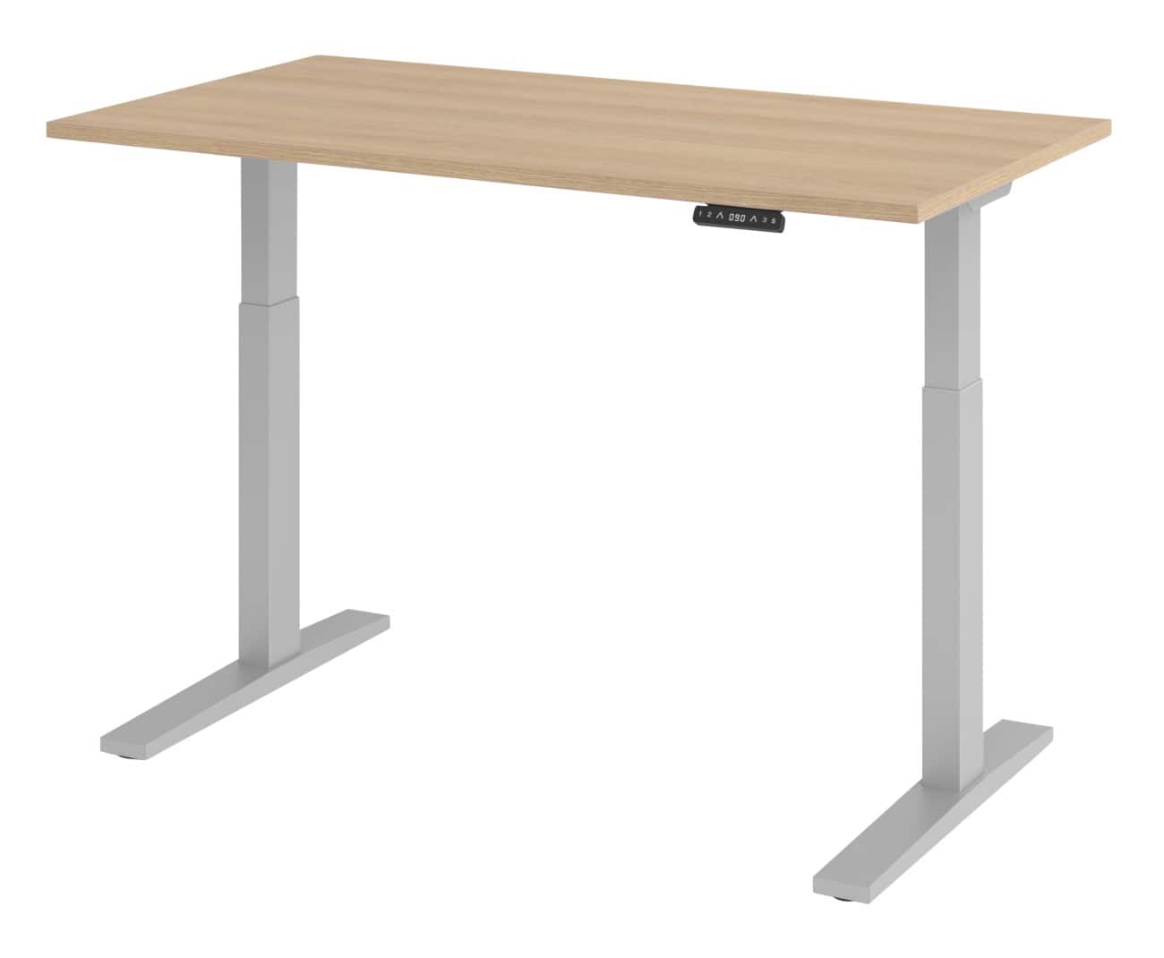 Hammerbacher Elektrisch hoogteverstelbaar Bureau Rechthoekig C-Voet 1,400 (B) x 800 (D) x 1,200 (H) mm Spaanplaat, staal