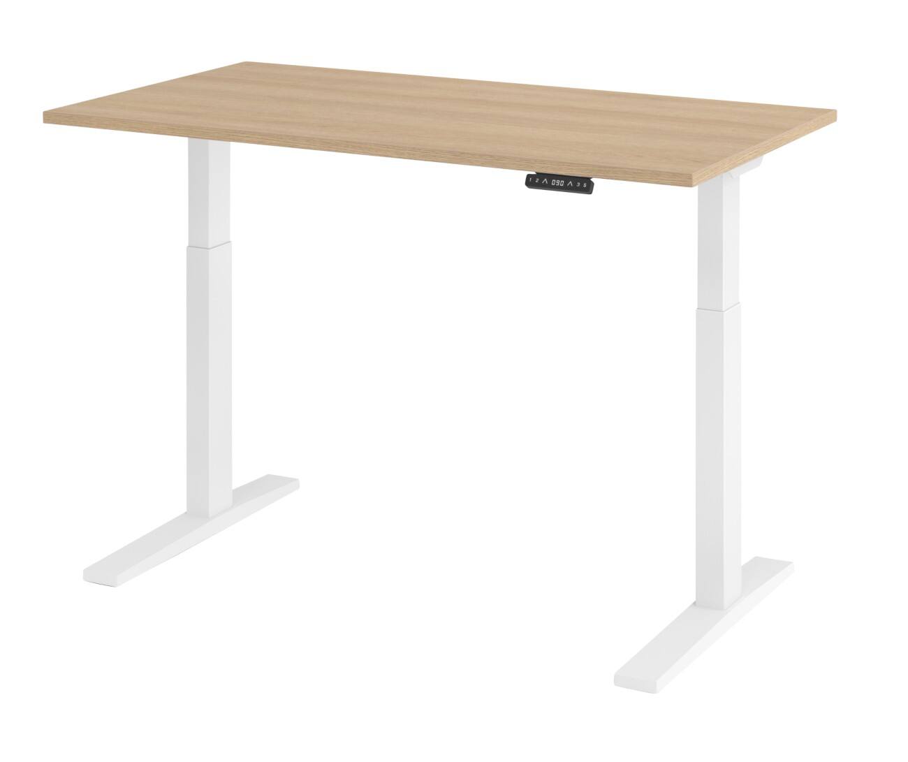 Hammerbacher Elektrisch hoogteverstelbaar Bureau Rechthoekig C-Voet 1,400 (B) x 800 (D) x 1,200 (H) mm Spaanplaat, staal