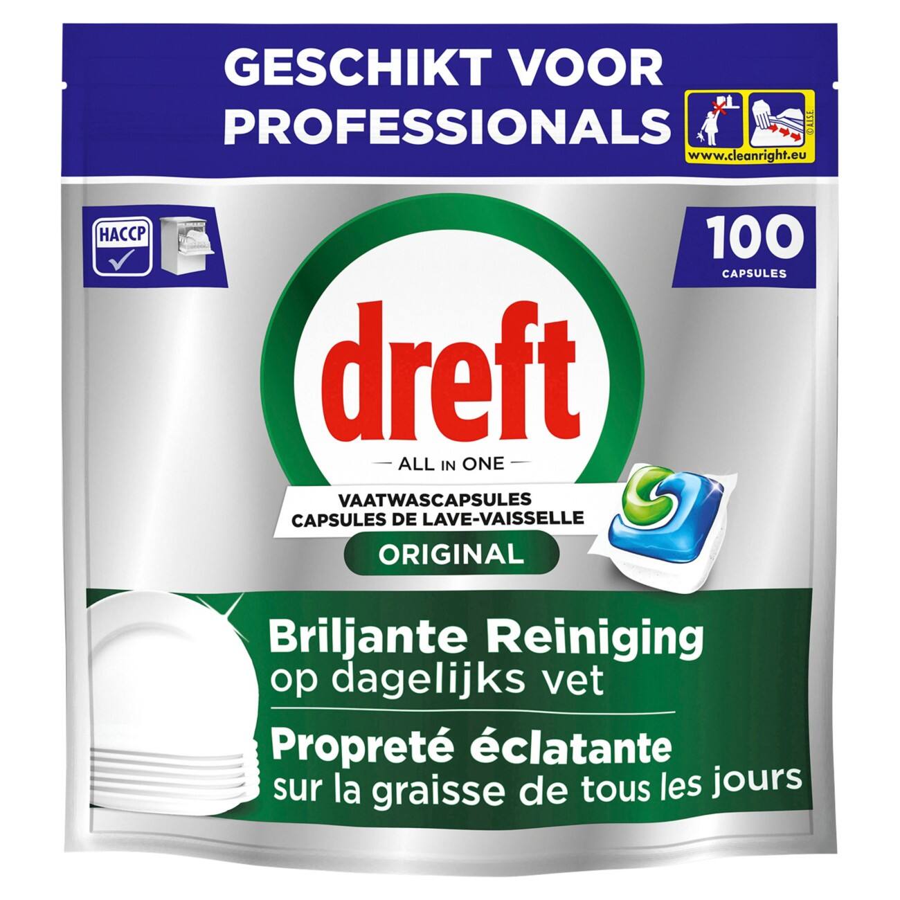 Dreft All in One Vaatwastabletten Fresh 100 Stuks