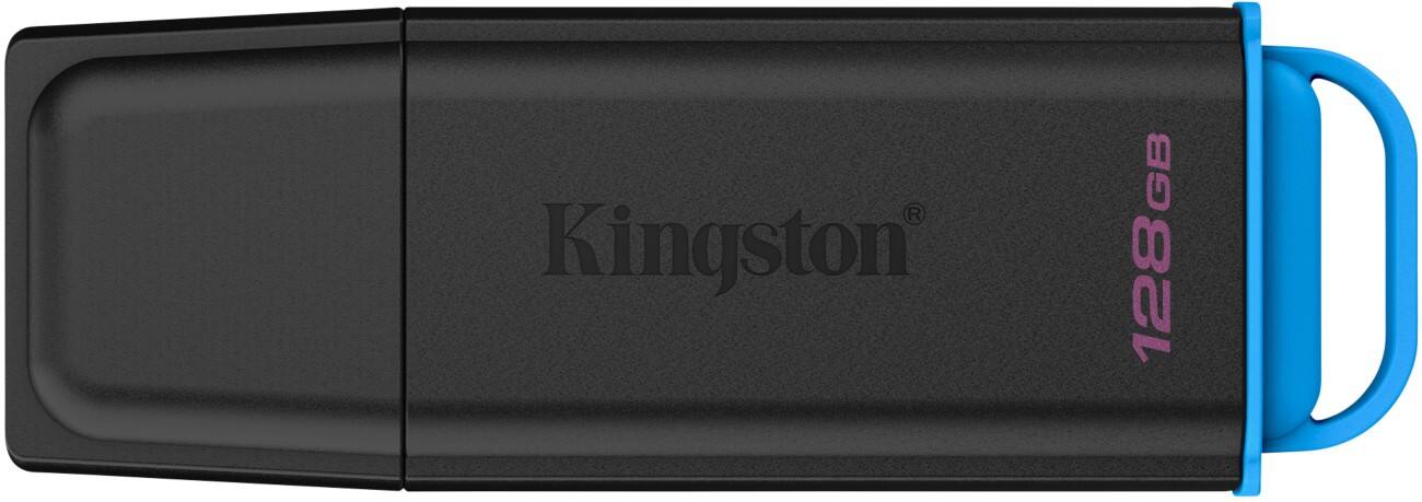 Kingston Technology DataTraveler 128 GB Draagbaar USB-stick 3.2 Gen 1 Exodia Blauw, zwart