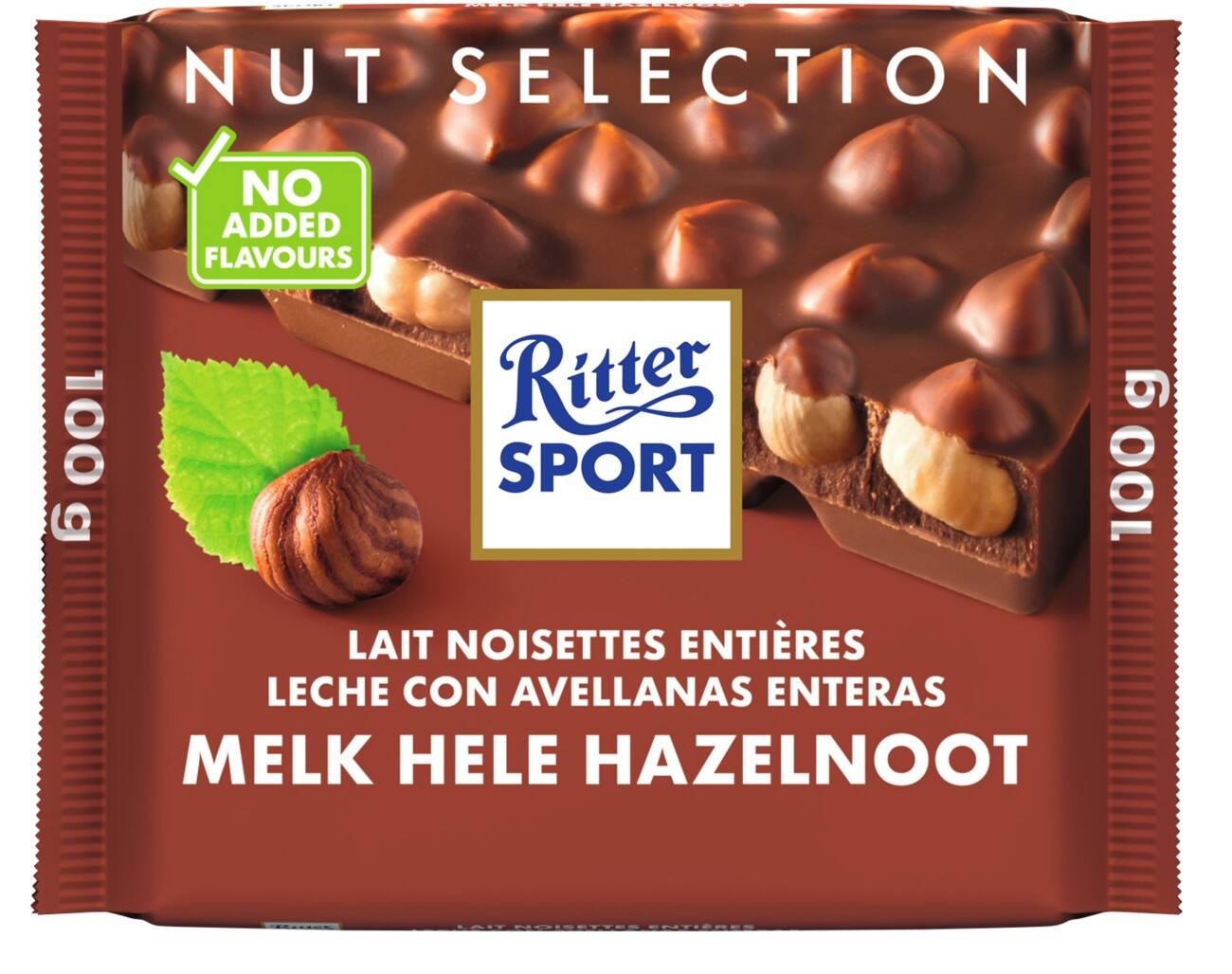 RITTER SPORT Hazelnoot, melk Chocolade