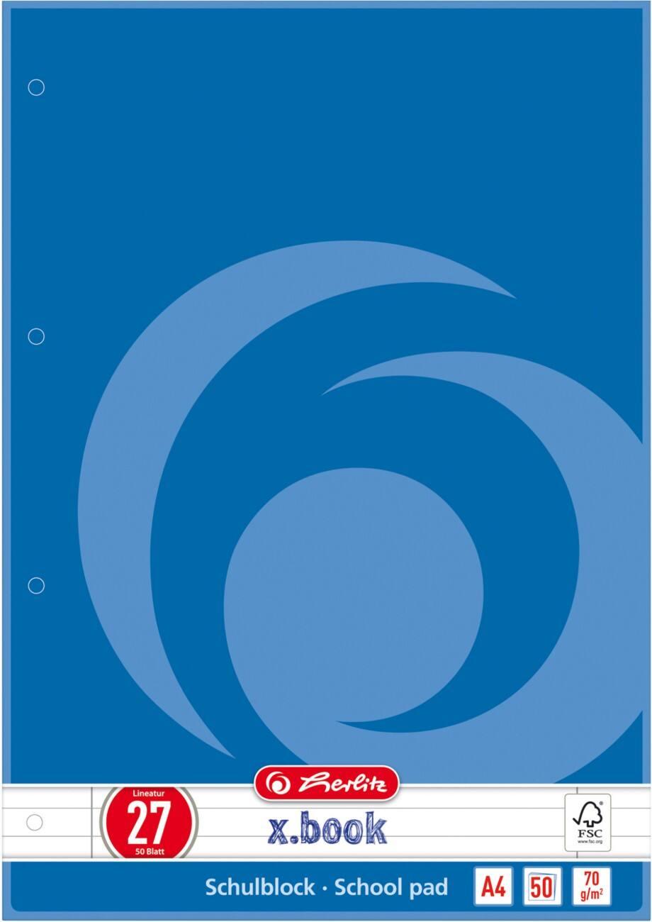 herlitz Notitieblok A4 Blauw 50 Vellen