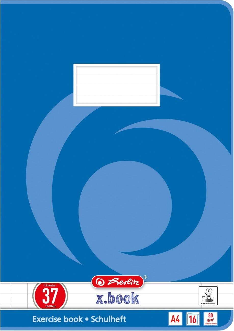 herlitz Schrift A4 Blauw 16 Vellen Motief draaikolk