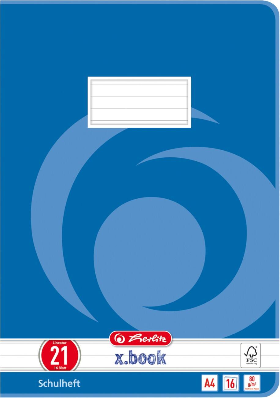 herlitz Schrift A4 Blauw 16 Vellen Motief draaikolk