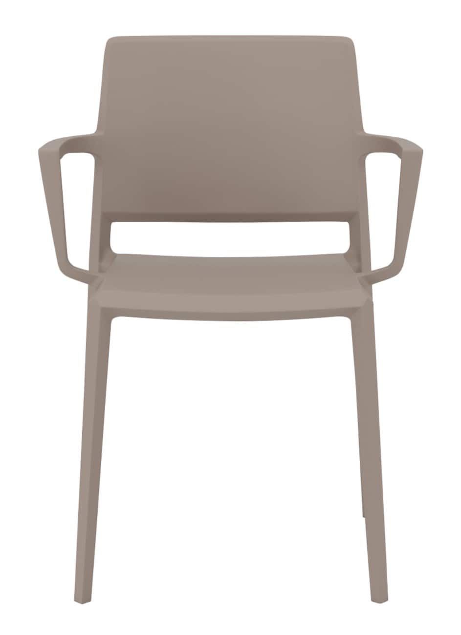 Nowy Styl Bezoekersstoel Kunststof Warmgrijs 130 kg 485 x 530 x 805 mm 4 Stuks