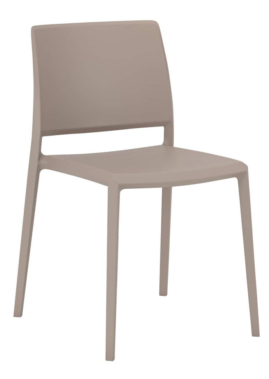 Nowy Styl Bezoekersstoel Kunststof Warmgrijs 130 kg 485 x 530 x 805 mm 4 Stuks