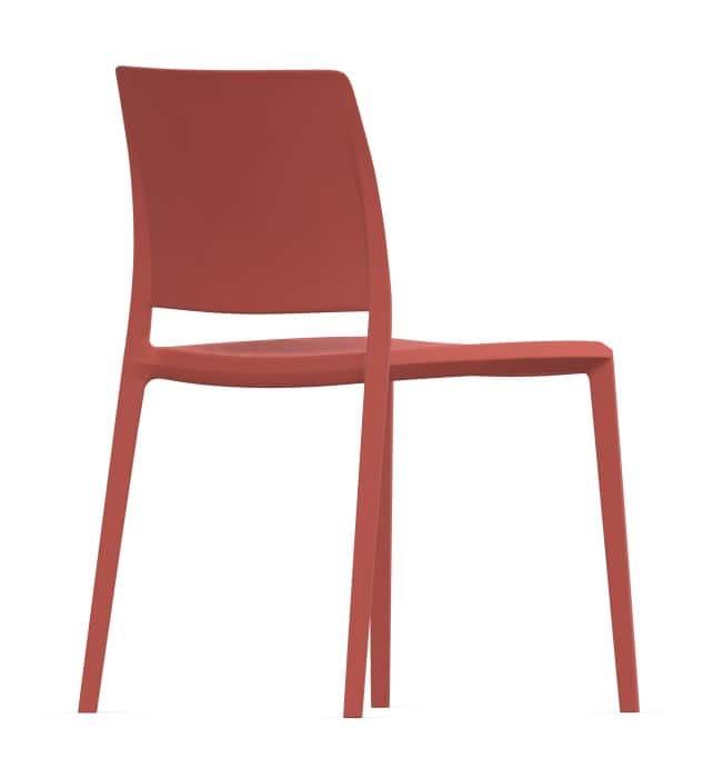 Nowy Styl Bezoekersstoel Kunststof Rood 130 kg 485 x 530 x 805 mm 4 Stuks