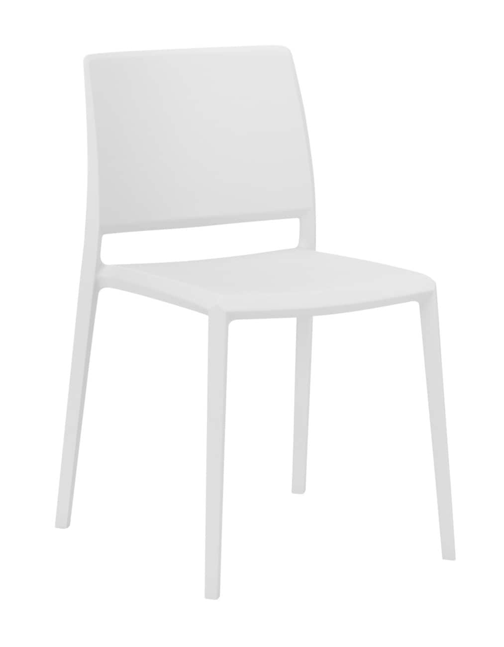 Nowy Styl Bezoekersstoel Kunststof Wit 130 kg 485 x 530 x 805 mm 4 Stuks
