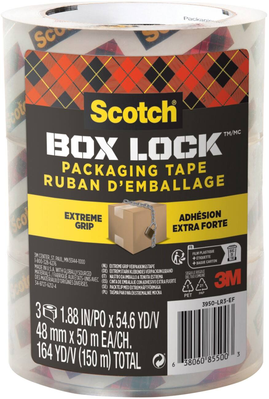 Scotch Verpakkingstape Transparant 106 mm (B) x 50 m (L) PP (Polypropeen) 3 Stuks